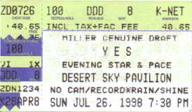 YES 30th Anniversary/Open Your Eyes 1998 Tour